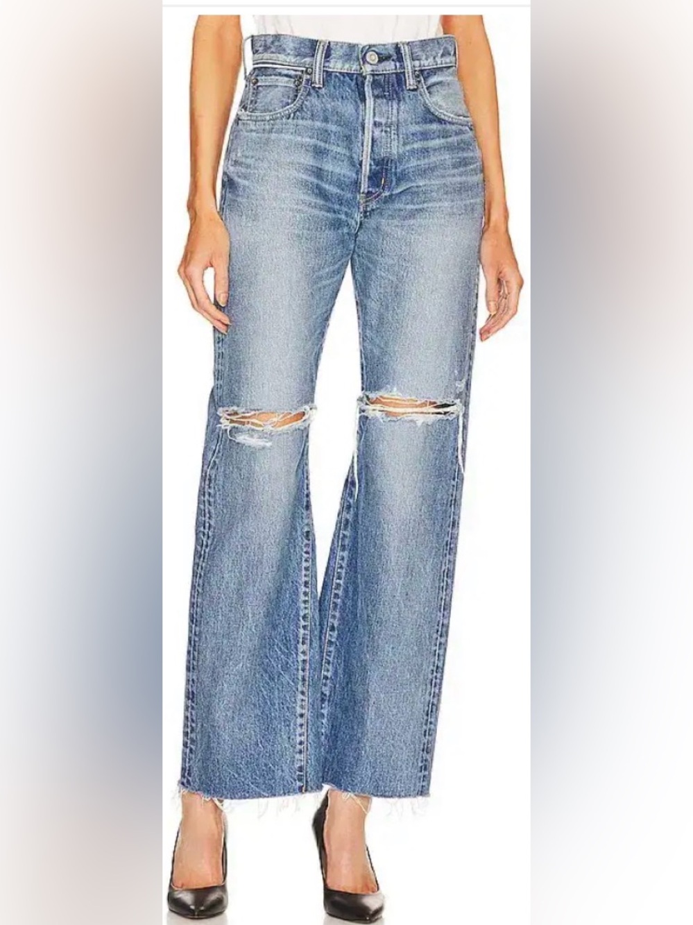 Moussy Vintage Clifton Remake Flare in Blue size 25 EUC
